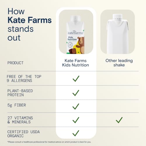 Image of KATE FARMS Kids Nutrition Shake, Chocolate, 8g Protein, 12 Pack