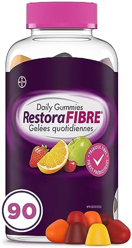 RestoraLAX RestoraFIBRE Daily Prebiotic Fibre Gummies - Supplements For Men And Women, Naturally Sourced Inulin, Promotes Regularity And supports Healthy Digestive system, Gentle Constipation Relief For Adults, 90 Count