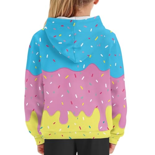 Image of Coloranimal Unisex Girls and Boys Long Sleeve Hoodies Hoody Athletic Pullover Sweatshirts Tops Age 6-16year