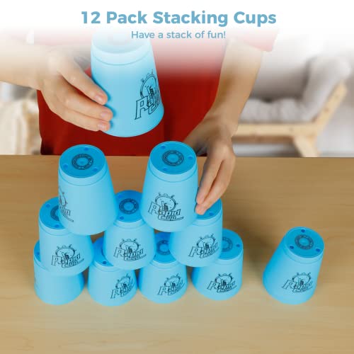 Joyibay 48Pcs Sports Stacking Cups, Fast Paced Fun Game For Challenge Competition, Speed Training Game, Travel Party Gift For Kids And Adults, Blue+Green #TOP1