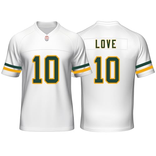 Custom Mens/Youth Football Jordan Stitched T-Shirt for Sports Fan Love White No Brand/Logos