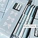 MOZXIRZ 4 Pcs Cute Retractable Pens Bowknot Gel Pens 0.5mm Fine Point Black Ink Smooth Writing Pen Office School Supplies Cartoon Kawaii Blue Pen for Women Girls (Blue)