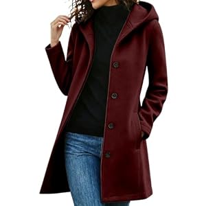 Rosa Damen Wintermantel Elegant Übergangsmantel Langarm Winterjacke Leo 4xl