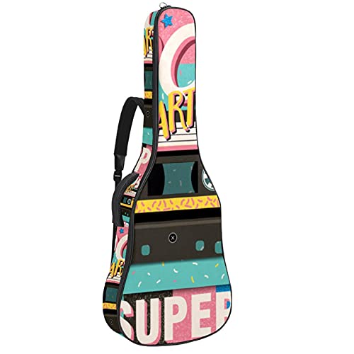 Sac à dos pour guitare électrique et basse 106 cm housse vintage 90s
