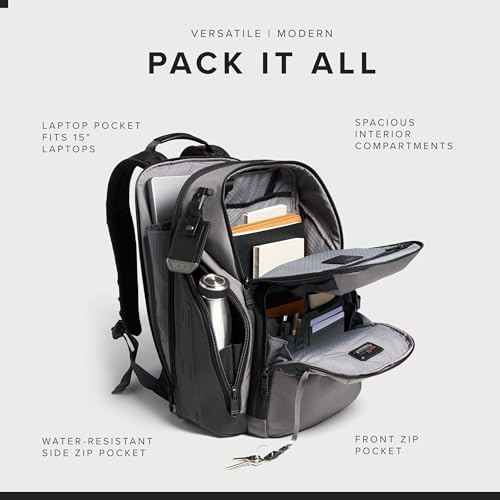 Image of TUMI - Alpha Bravo Search Backpack - Laptop Backpack for Men & Women - Backpack for Work & Travel - 17.0 inch X 14.0 inch X 8.3 inch - Charcoal