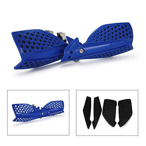 Image of Motorcycle Handguards Double Layer Protection 7 /8 inchand 11 /8 inchUniversal for TTR230S TW200 WR450F YFZ450 YZ450F Raptor700 Grizzly 660 Warrior 350 Dirt Pit Bike ATV Off Road Motocross Blue