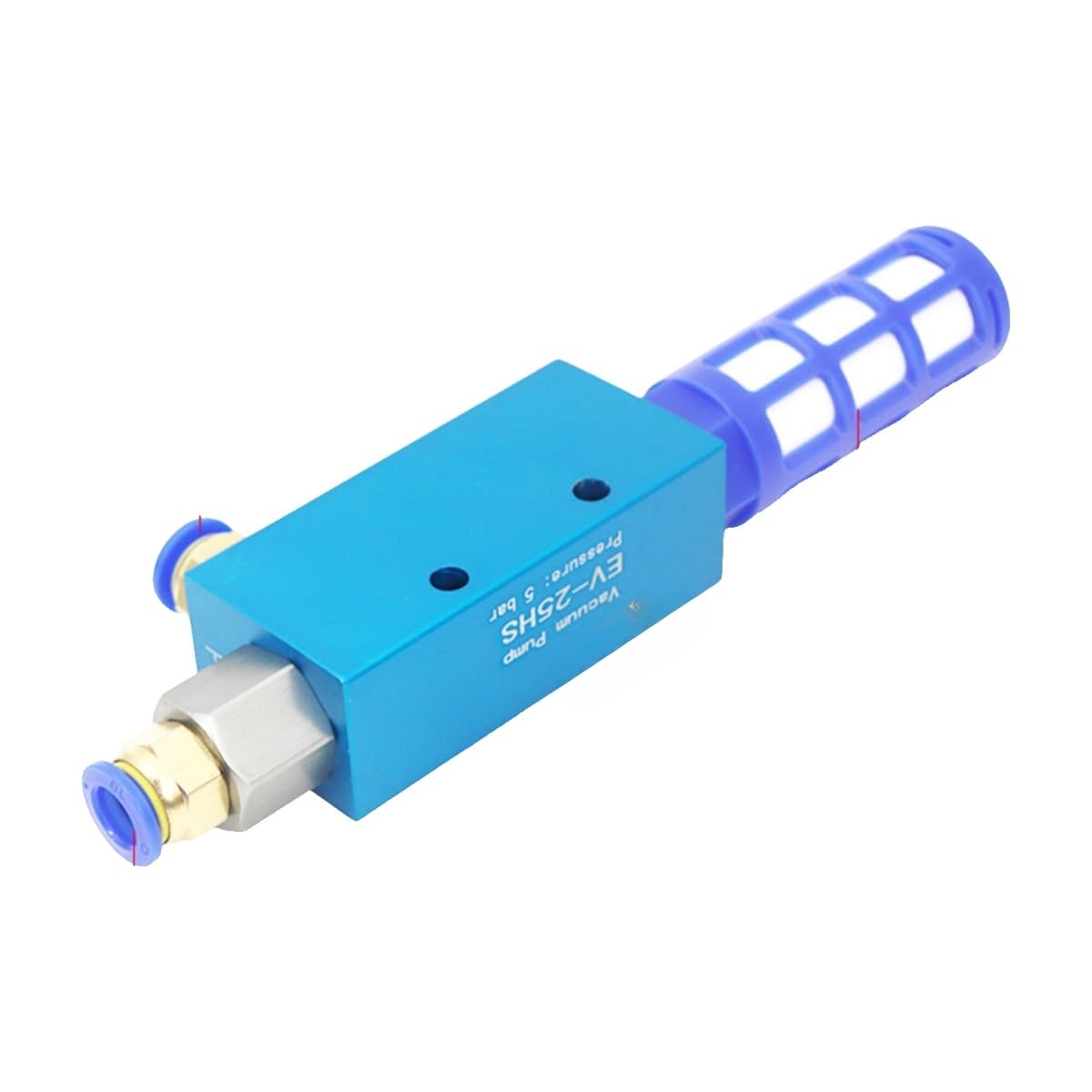 Shmkbdpf One Color 1 Pcs Vacuum Generator Pneumatic Negative Pressure Vacuum Valve Cv-10/15/20/25Hs Suction Cup Robot(Ev-25Hs (+8Mm Connector+Muffler))