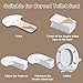 ElevateTech Toilet Seat Lift Handle, 6 Pcs Toilet Seat Lifter Self Adhesive Toilets Lid Cover Lifter Avoid Touching Lift Tools Bathroom Accessories for Home, Office, Hotel, Travel, White
