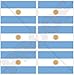 ARGENTINE Argentin Drapeau Nationale, 40mm Vinyle Autocollants, x6 Stickers