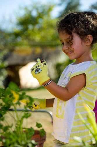 ROSTAING Kinder Gartenhandschuhe AXEL - Ein Paar Garten- und Heimwerkerhandschuhe - Für die kleinen und zarten Hände und die Sicherheit Ihrer Kinder, Gelb