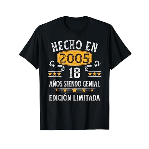 18 Años Cumpleaños Regalo Hombre Hecho En 2005 Hecho En 2005 Camiseta