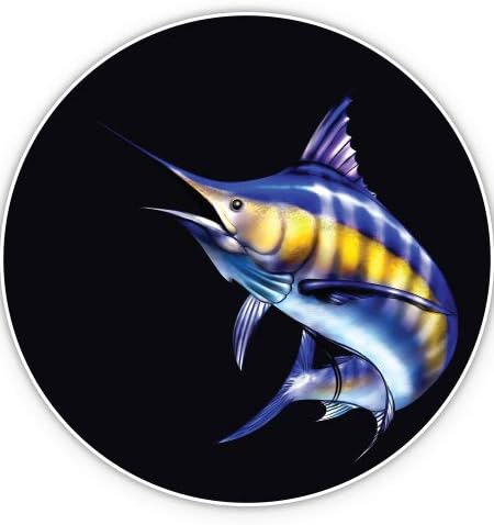Marlin - 3" Vinyl Sticker - for Car Laptop I-Pad Phone Helmet Hard Hat - Waterproof Decal