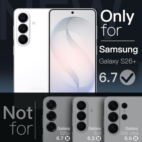 Image of JETech Magnetic Slim Cover Case for Samsung Galaxy S26 Plus, Compatible with MagSafe, Camera Lens Full Protection, Ultra-Thin Lightweight Clear Minimalist Protective Phone Cover (Clear)