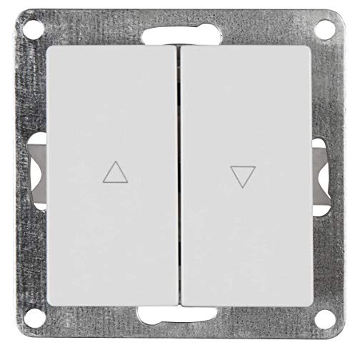 MC POWER McPower Cup 1534291 - Pulsador para persianas (250 V ~/10 A, UP), color blanco Cover