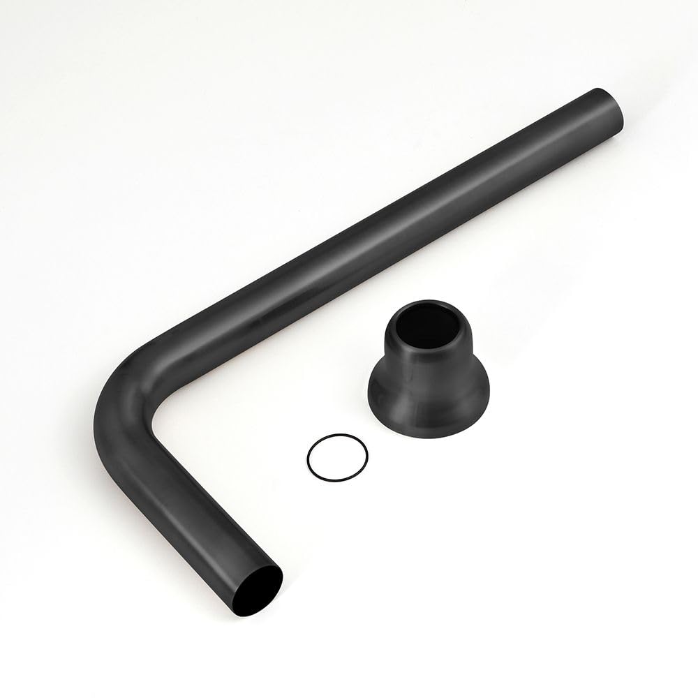 Milano Black Elizabeth Bathroom Low Level Cistern Toilet Wc Flush Pipe Kit