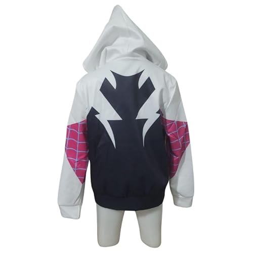 Casaco Infantil Spider Gwen Aranhaverso Aranha Fantasma para Meninas com Capuz