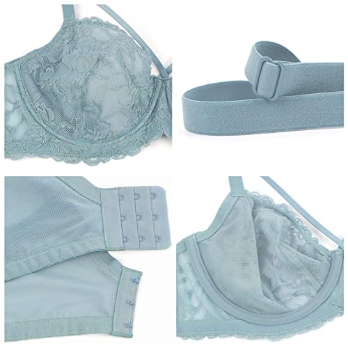 Image of HSIA Minimizer Bras for Women Full Coverage, Unlined Lace Sexy Plus Size Underwire Bra for Large Breasts