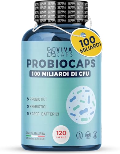 Fermenti Lattici Probiotici per Intestino 120cps Formula Potente 25 Miliardi