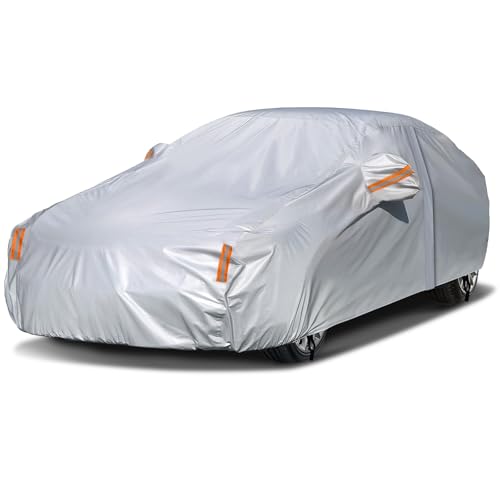 NEVERLAND Sedan Car Cover Waterproof Heavy Duty All Weather Protection Snow Anti-UV Windproof...