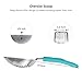 WePet Cat Litter Scoop, Aluminum Alloy Sifter, Kitty Metal Scooper, Deep Shovel with Diagonal Sifting Hole, Long Handle, Kitten Poop Lifter for Litter Box, Large Size, Turkish Blue Handle