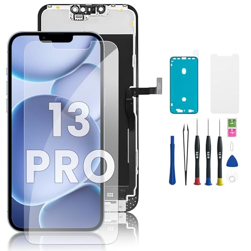 Écran pour iPhone 13 Pro avec vitre tactile 3D et châssis complet pour réparation