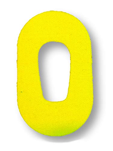 FixTape cinta de fijación transpirable parche autoadhesivo Dexcom G6 I con orificio para sensor de glucosa I Amigable con la piel e impermeable en diseños modernos I 7 piezas (Amarillo)
