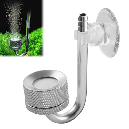 CO2 Diffusor, CO2 Diffusor Aquarium, CO2-Diffusor, CO2 Zerstäuber Diffusor, Aquarium Zerstäuber, Aquarium Co2 Diffusor Zerstäuber, Kohlendioxid-Zerstäuber mit Saugnäpfen, für alle Arten von Aquarien