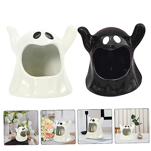 Bougeoir en céramique pour Halloween et décoration de table mystérieuse