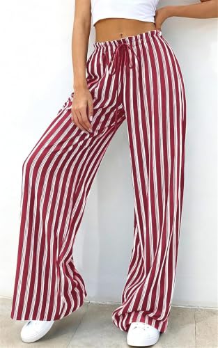 Pantalon palazzo large fluide taille haute pour silhouettes confortables