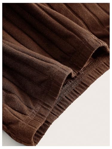 OYOANGLE Women's Plus Size High Waist Lettuce Hem Skirts Ribbed Knit Solid Slim Fit Long Skirt3