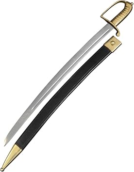 18th Century French Infantry Sword| Made with EN45 High Carbon Steel| French Grenadier Saber| Weighs 2 lb 3 oz|Durable, Non- Slippery and Blunt Edge.