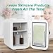 CROWNFUL Mini Fridge, 4 Liter/6 Can Portable Cooler and Warmer Personal Refrigerator for Skin Care, Cosmetics, Beverage, Food,Great for Bedroom, Office, Car, Dorm, ETL Listed (White)