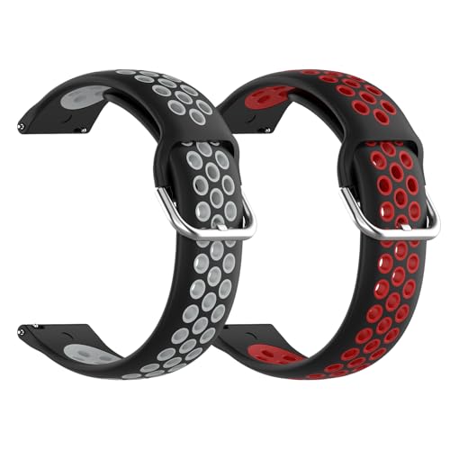RenSheng 2 Pack Strap For Amazfit Bip 5 Bracelet, Colourful Soft Silicone Strap Suitable for Amazfit Bip 5 Strap - Image 2