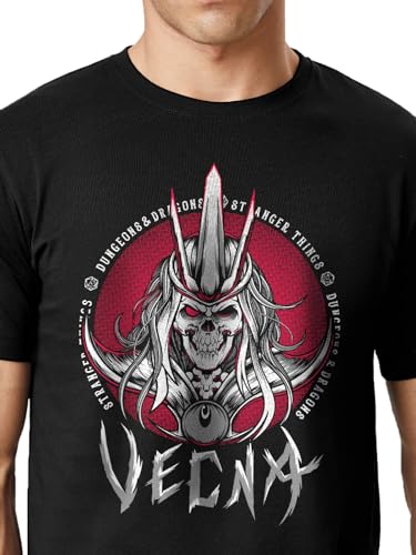 Image of The Souled Store Men Official Stranger Things: Vecna's Curse Black Printed T-Shirts