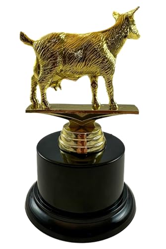 The Goat Trophy - Customizable with Engraved Plate Award for The G.O.A.T. - Funny Recognition Trophies for Winner, Boss, Friends, Contest Winners and Fantasy Football