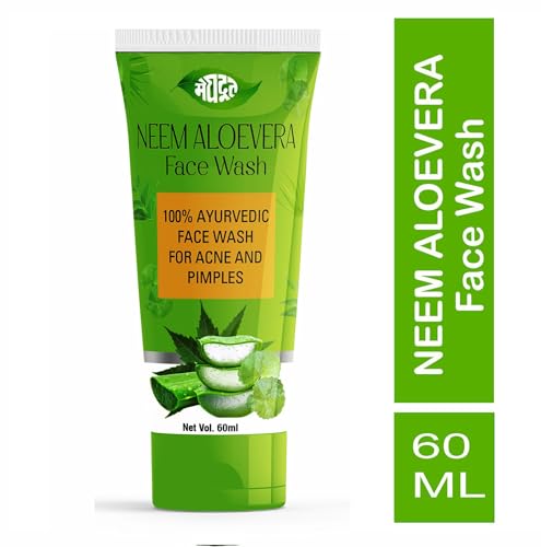 Image of Meghdoot Neem Aloevera Face Wash And Mix Fruit Face Wash Herbal Combo For Oily And Dry Skin Deep Cleansing And Glowing Skin For Men And Women 60ml each (Pack of 2+2)