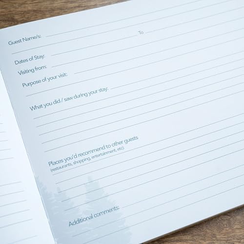 Image of Paper 'n Such Cabin Guest Book for Vacation Homes and Short Term Rentals -Kraft Hardcover - Airbnb Essentials for Hosts- Visitor Sign in Journal Guesthouse Welcome Log