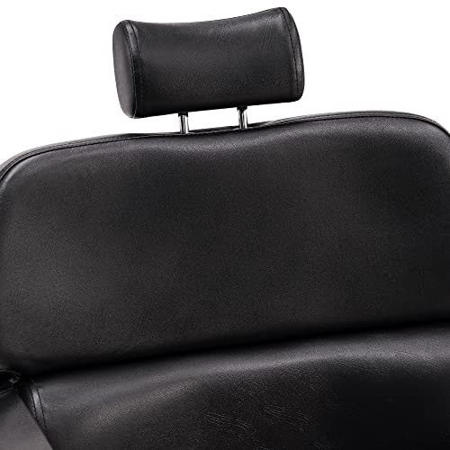 Barberpub Classic Recliner Barber Chair Heavy Duty Hair Spa Salon Styling Beauty Equipment 3126 (Black) #TOP1