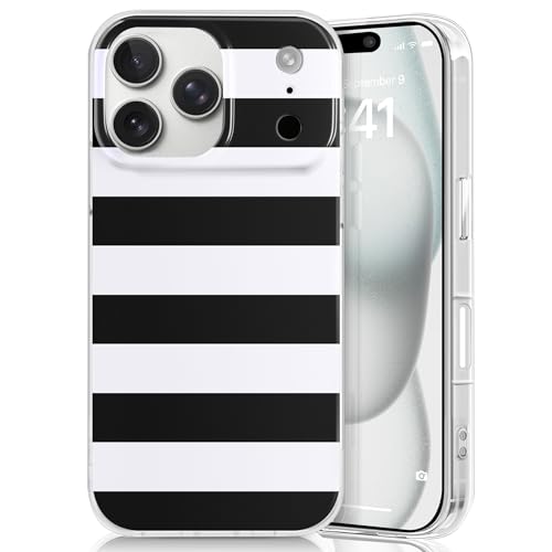 Coque iPhone 17 Pro Max rayures mignonnes pour le quotidien