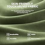 Ferghana Velvet Fabric Gaming Chair, High Back Ergonomic Gamer Chair for Adult, Comfortable Video Game Chair with Footrest and Massage Lumbar Cushion, Racing Reclining Office Computer Desk Chair Green - Image 5