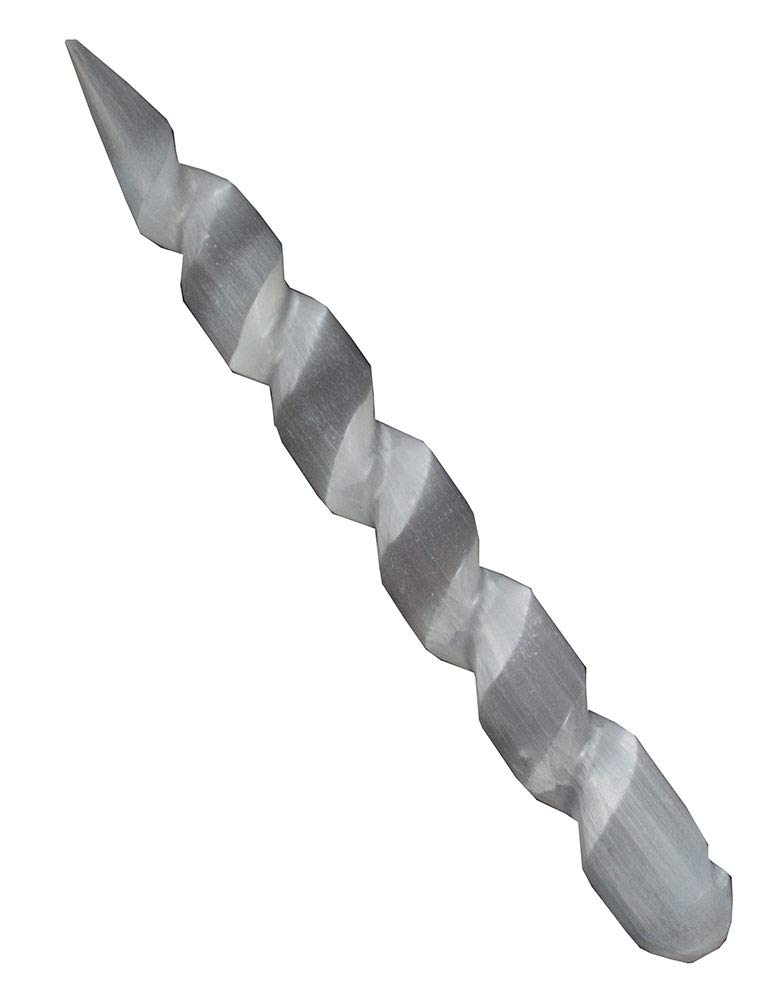 Cleopatra Selenite Wand Spiral 14X5cm