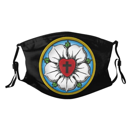 Heart Lutheran Rose Adult Dust Mask Adjustable Dust Face with 2 Filter82