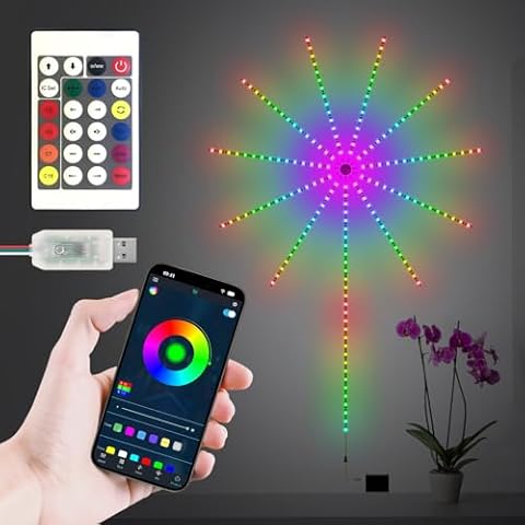 ALEENFOON RGBIC Firework LED Strip Lights Cover