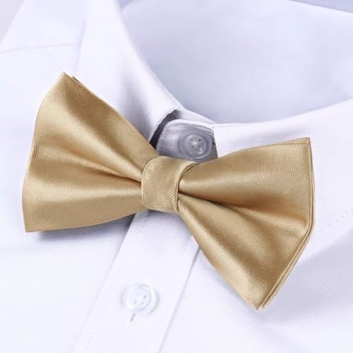 Image of HISDERN Bow Ties for Men Pretied Bowties Classic Formal Business Bow Tie Adjustable Tuxedo Bowtie for Wedding Party