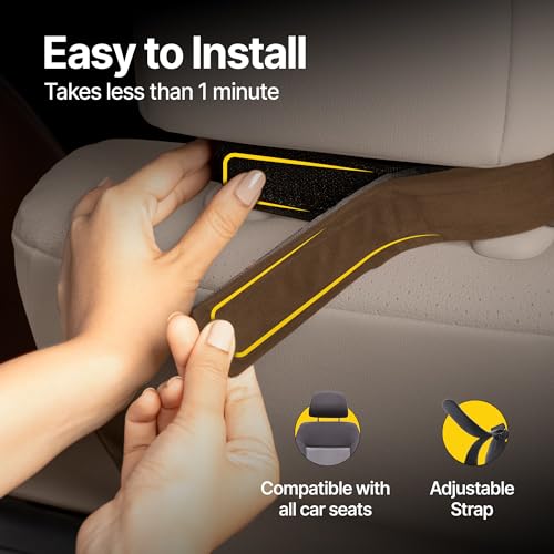 Image of Frido Ultimate Car Neck Rest Pillow | Ultrasoft Pillow for Comfortable Car Rides | Superior Neck Support Cushion | Relieves Neck Pain | Hi-Per Foam Head Rest Pillow with Washable Velvet Cover | Tan