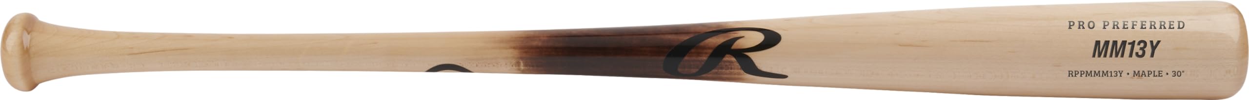 Rawlings | Bate de béisbol de madera PRO Preferred | Juventud - Perfil MM13Y | Arce - 30 pulgadas