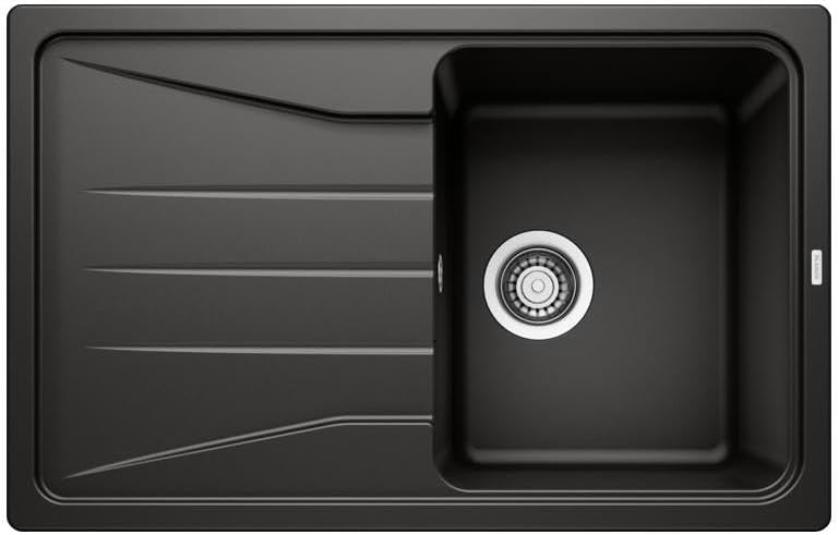 Yukarıdan aşağıya view BLANCO SONA 45 S Siyah Granit Lavabo