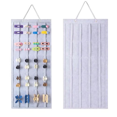 SongBuydn 1Pcs Haarspangen Aufbewahrung,80 * 35cm/31.5 * 13.78in Haarklammer Organizer für Mädchen, Haarschmuck Organizer, Aufbewahrungshalter für Haarspangen und Haargummis, Wandmontage