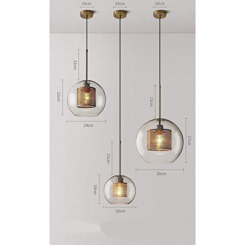 Lustre en verre industriel pour éclairage de restaurant chaleureux