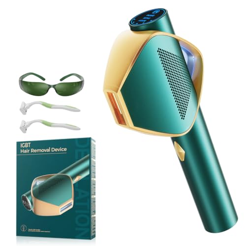 Superschneller Blitz IPL Geräte Haarentfernung mit IGBT-Technologie, 21J Max. Energie und 600-1200NM Effizient IPL Laser Haarentfernung für Damen/Herren, Gesich, Bikini, Körper, Beine, Achseln